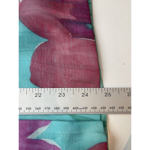 Adrianna Papell Teal and Purple Floral Midi Dress - Picture 9 of 11